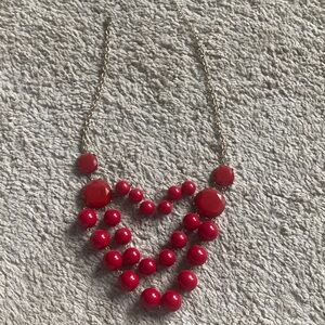 Bold Red Beaded Necklace